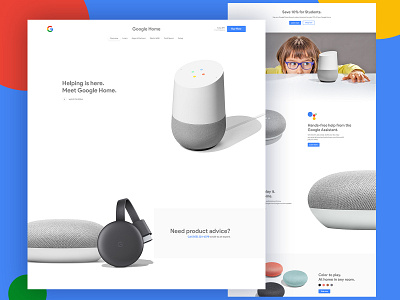 Google home landing page redesign