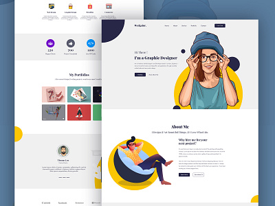 Wedgainer Portfolio Landing page - Web UI template