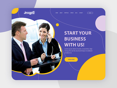 web Landing page - Header Design