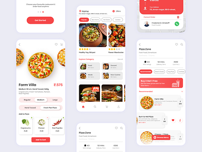 Online Food Ordering App android app application concept food food delivery ios online ordering uidesign uikit uiux
