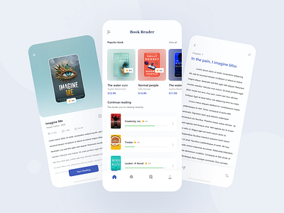 E-book - Online Book Reading App android app application book reading concept ebook ios online reading onlinebook reading uidesign uiux