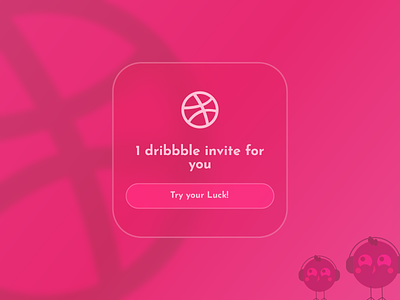 Dribbble Invite Givaway-IT IS EXPIRED adobe xd adobe xd design design giveaway glassmorphism logo ui xd