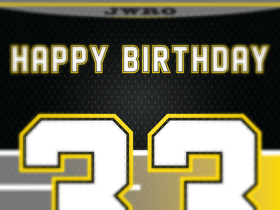 The Great #33 33 birthday card hockey jersey penguins pittsburgh sports