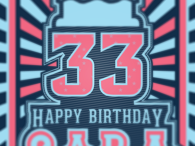 33rd Birthday Card