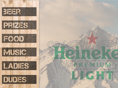 Promo Layout 1 beer heineken layout mountains wood