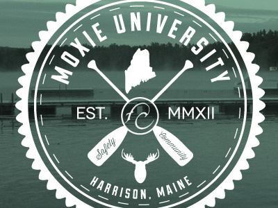 Moxie University Logo logo maine moose paddle university