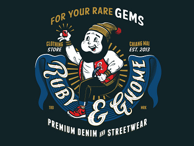 Ruby & Gnome rare gem finding service gems gnome illustration ruby streetwear