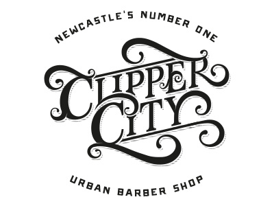 Clipper City barber clipper lettering type typography