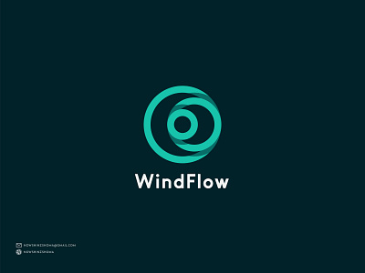 WINDFLOW business company logo logo design minimal modern logo