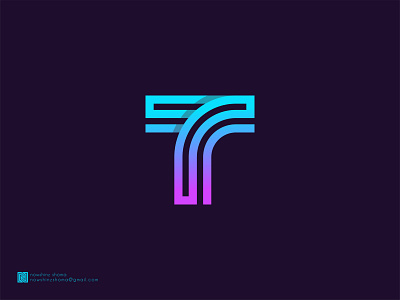 LETTER T gradient logo letter t logo logo design modern logo t logo