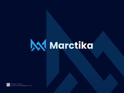 Marctika logo logo design m letter minimal modern modern logo