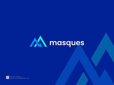 Masques logo design minimal logo modern logo mountain