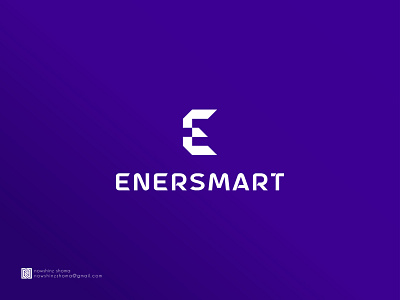 Enersmart letter e letter logo logo design minimal modern logo