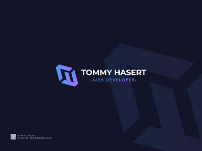 TOMMY HASERT(WEB DEVELOPER) gradient logo logo design minimal modern logo