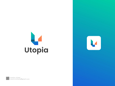 Utopia branding letter u logo logo design modern design modern logo utopia