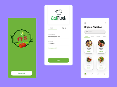 Organic Food Delivery App app design delivery design dish figma food food delivery food delivery mobile app mobile app order organic organic food ui uiux