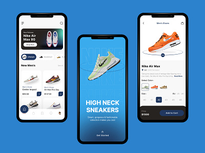 NIKE SHOES - E -Commerce App UI Design adobe portfolio app design figma nike shoe store shoes shoes app shoes design shoes store sneakers store app store app design ui ui design uiux user interface