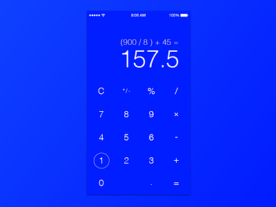 #004 004 blue calculator dailyui
