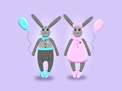 Cute rabbits toys