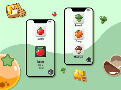 Food icons for app