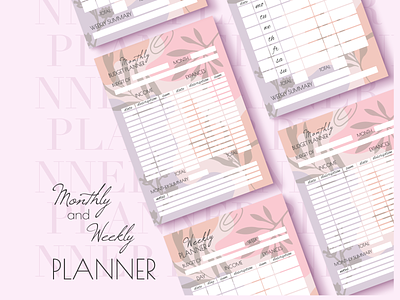 Budget planners: monthly and weekly