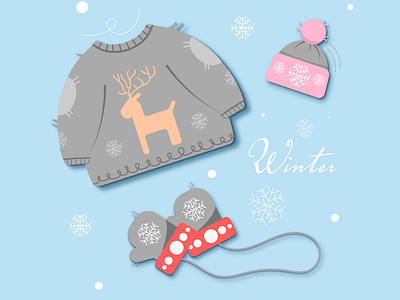 Christmas winter snow set of clothes