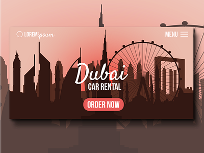 Dubai silhouette for landing page city dubai landingpage silhouette sunrise sunset