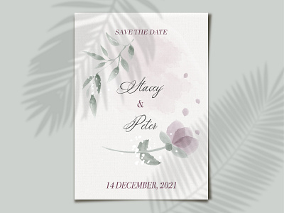 Watercolor wedding invitation illustrator invitation vector watercolor wedding