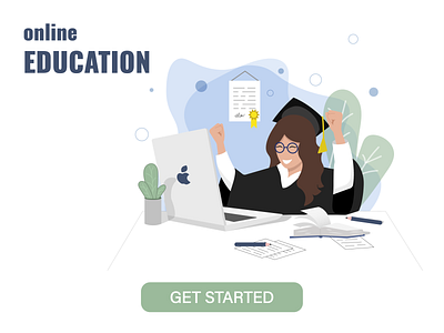 Student finished online education