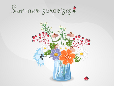 Summer flowers in glass vase bloom blossom bouqet floral flower flowers glass mood spring summer surprise water