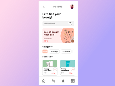 UI/UX Design for Skin care app