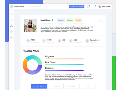 User Profile UI Design.