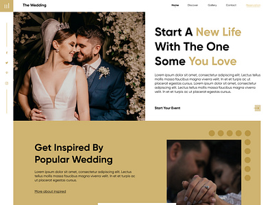 Wedding Website UI Design app branding design icon illustration logo typography ui ux vector