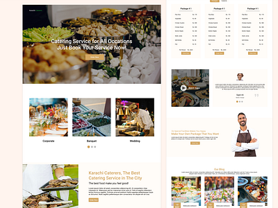 Food Catering Service Website Design