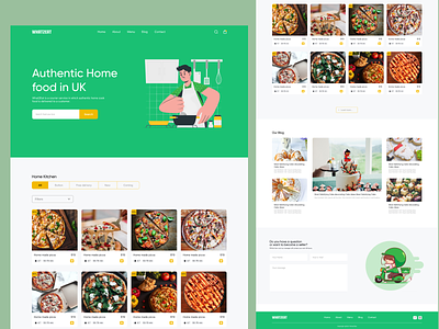 Food ordering website design concept