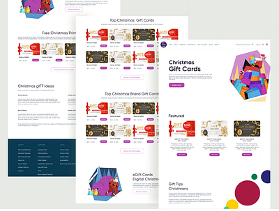 Christmas Gift Website Design Concept app branding design icon illustration logo saas typography ui ux vector webiste design