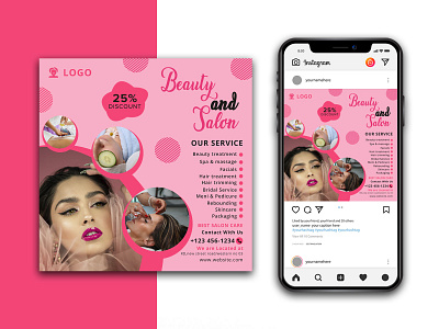 Beauty and Saloon Instagram Template