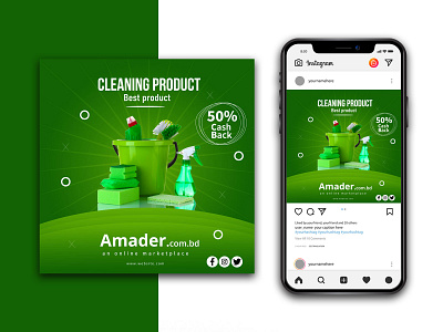 Cleaning Social Media Instagram template