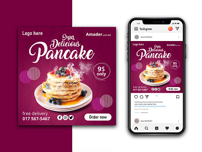 Delicious Pancake Social Media Instagram template