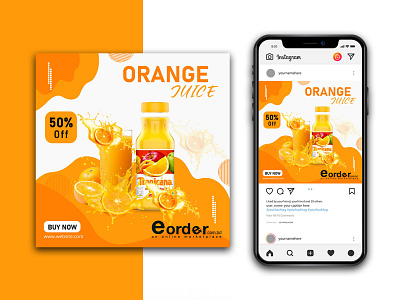 Orange Juice Social Media Instagram Banner