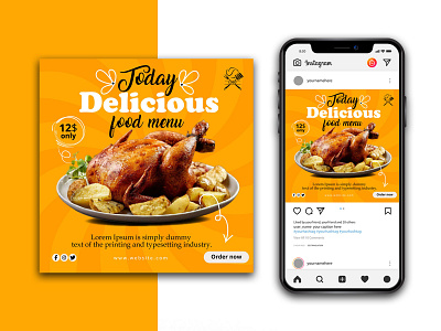 Delicious Chicken BBQ Instagram Banner