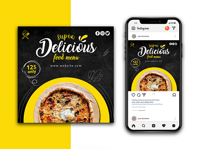 Pizza Banners Instagram Template graphic design