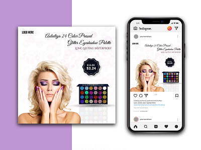 Beauty Product Instagram Banner branding graphic design lipstick logo