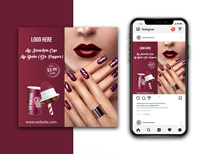 Lipstick Instagram Banner animation branding graphic design lipstick motion graphics