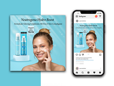 Beauty Product Instagram banner template