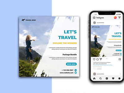 Travel Social Media Instagram template