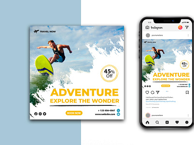 Travel Instagram banner template