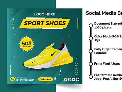 Sports Shoes Instagram Template