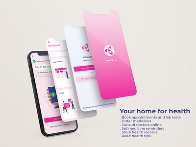 Medical Mobile App UI app branding design icon illustration logo minimal typography ui ux vector web