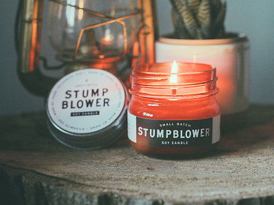 Stumpblower Candle america branding candle detroit liquor michigan midwest packaging small batch soy stumpblower